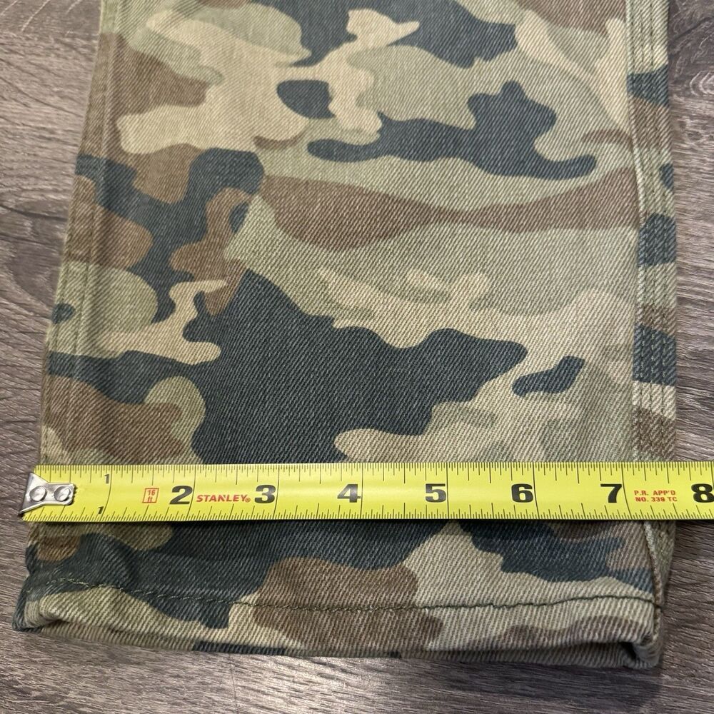 Free People We The Free Camo Cargo Pants High Rise Size 26 Green NWT Boho Grunge - Picture 8 of 11
